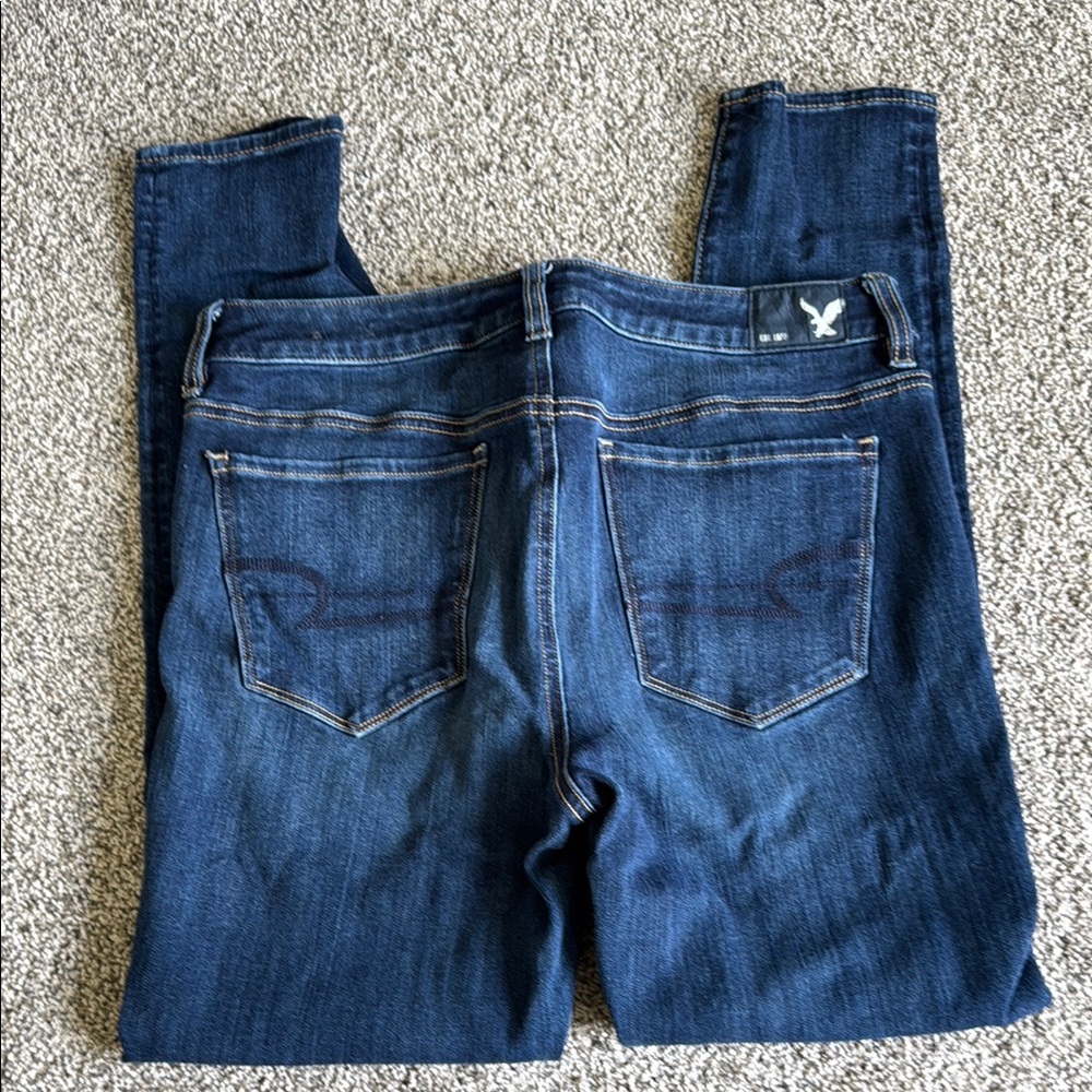 American Eagle Blue Skinny Jeans Classic Style - Picture 4 of 4